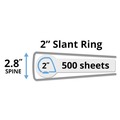  | Avery 17577 3 Slant Rings 2 in. Capacity 11 in. x 8.5 in. Durable View Binder with DuraHinge - White (4/Pack) image number 4