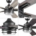 Ceiling Fans | Honeywell 51861-45 52 in. Remote Control Contemporary Indoor LED Ceiling Fan with Light - Matte Black image number 7