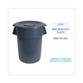 Cleaning & Janitorial Supplies | Boardwalk 1868182 Plastic Round Flat-Top Lid for 32 gal. Waste Receptacles - Gray image number 4