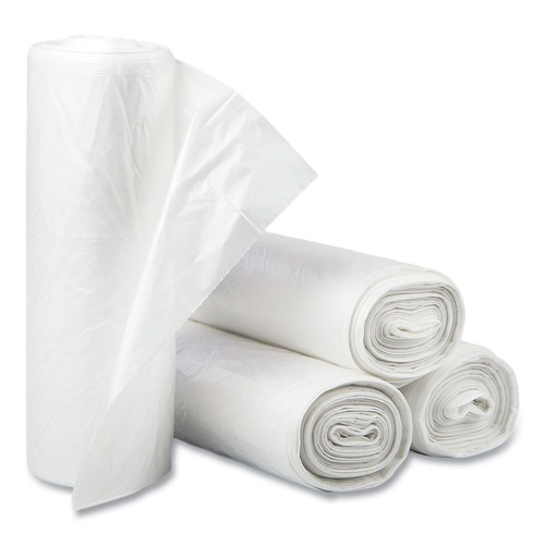 Trash Bags | Inteplast Group S303713N 30 in. x 37 in. 13 mic 30 Gallon High-Density Commercial Can Liners - Clear (500/Carton) image number 0