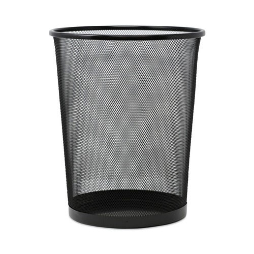 Trash Cans | Universal UNV20008 18-Quart Steel Mesh Wastebasket - Black image number 0