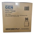 Toilet Paper | GEN GEN10001PLY 1-Ply Septic Safe Bath Tissue - White (1000 Sheets/Roll, 96 Rolls/ Carton) image number 1
