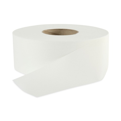  | Boardwalk BWK410320 3.2 in. x 525 ft. 2 Ply Septic Safe Jumbo Roll Bathroom Tissue - White (12/Carton) image number 0