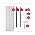  | Alera ALESW207224BA BA Plus 72 in. x 24 in. x 72 in. 4-Shelf Wire Shelving Kit - Black Anthracite Plus image number 6