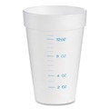 Cups and Lids | Dart 16J16GRA J Cup Graduated Printed 16 oz. Insulated Foam Cups - White (1000/Carton) image number 0