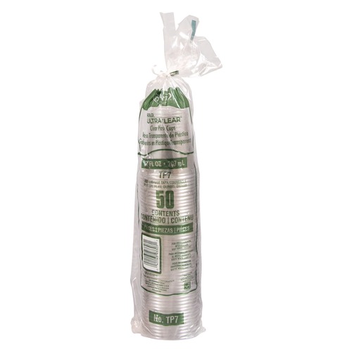 Cups and Lids | Dart TP7 Ultra Clear 7 oz. PET Cold Cups (50/Pack) image number 0