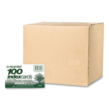 Roaring Spring 74824 Environotes 3 in. x 5 in. Recycled Index Cards - White (36/Carton)