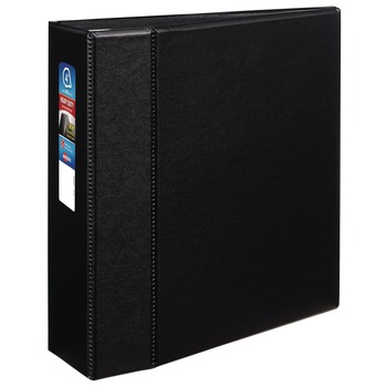 Avery 3 Locking One Touch EZD Rings 4 in. Capacity 11 in. x 8.5 in. Heavy-Duty Non-View Binder with DuraHinge - Black