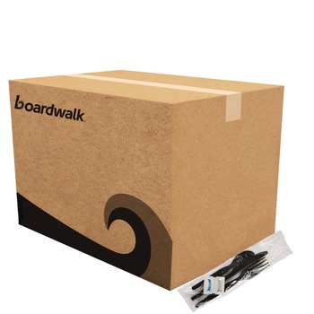 Boardwalk Heavyweight Fork/Knife/Napkin/Pepper/Salt/Spoon 6-Piece Plastic Cutlery Kit - Black (250/Carton)
