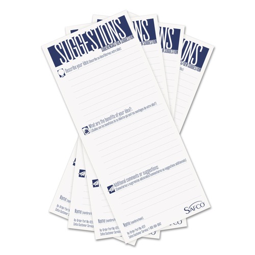 Office Jansan | Safco 4231 3-1/2 in. x 8 in. Suggestion Box Cards - White (25/Pack) image number 0