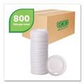Cups and Lids | Eco-Products EP-ECOLID-W 10 - 20 oz. EcoLid Renewable/Compostable Hot Cup Lid - White (800/Carton) image number 3
