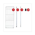 Tool Storage Accessories | Alera ALESW843614SR 36 in. x 14 in. x 54 in. 4-Shelf Residential Wire Shelving - Silver image number 6