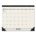 Office & Office Supplies | AT-A-GLANCE SK32G00 12-Month (Jan to Dec): 2026 22 in. x 17 in. Recycled Monthly Desk Pad - Sand/Green Sheets, Black Binding/Black Corners image number 0