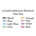 Pens | uni-ball 70123 Jetstream Elements 1 mm Retractable Hybrid Gel Pen - Black Ink/Black Barrel/Medium (1-Dozen) image number 8