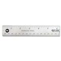 Rulers & Yardsticks | Westcott 10415 12 in. Standard/Metric Stainless Steel Office Ruler With Non Slip Cork Base image number 1