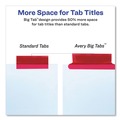 Office Jansan | Avery 11121 Big Tab 11 in. x 8.5 in. 5-Tab Double-Sided Gold Edge Reinforcing Insertable Dividers - Assorted Tabs/White (1-Set) image number 3