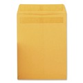 Office Jansan | Quality Park QUA43563 9 in. x 12 in. #10 1/2 Cheese Blade Flap Redi-Seal Closure High Bulk Self-Sealing Envelopes - Brown Kraft (100/Box) image number 3