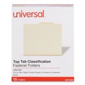  | Universal UNV10300T Six-Section Classification Folders - Letter, Manila (15/Box) image number 0