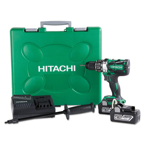 Hammer Drills | Hitachi DV18DBL2 18V Lithium-Ion 1/2 in. Cordless Hammer Drill Kit (6 Ah) image number 0