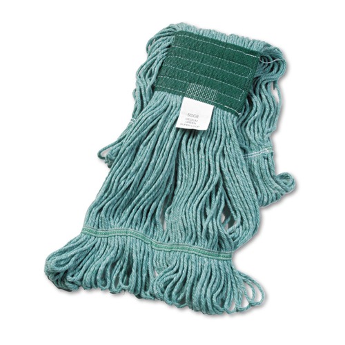 New Year New Savings! Save $25 off $150 | Boardwalk BWK502GNEA 5 in. Super Loop Cotton/Synthetic Fiber Wet Mop Head - Medium, Green image number 0