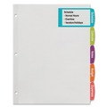 Office Jansan | Avery 14440 11 x 8.5 Big Tab Printable Label 5-Tab Dividers - White/Large (20/Pack) image number 3