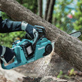 Outdoor Tools and Equipment | Makita XCU03PTX1 18V X2 (36V) LXT Brushless Lithium-Ion 14 in. Cordless Chain Saw / Angle Grinder Combo Kit with 2 Batteries (5 Ah) image number 6