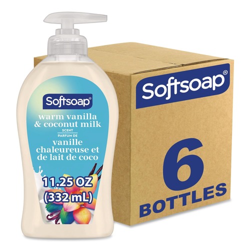 Cleaning & Janitorial Supplies | Softsoap US07059A 11.25 oz Liquid Hand Soap Pumps - Vanilla and Coconut (6/Carton) image number 0