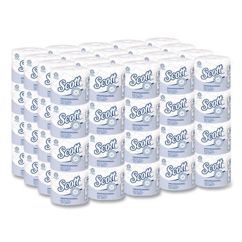 Scott 13217 Essential 100% Recycled Fiber SRB Septic Safe 2 Ply Bathroom Tissue - White (80/Carton)