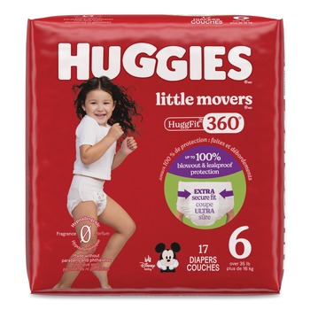 Huggies 56608 Little Movers HuggFit 360 Degree - Size 6/Disney Design (17/Pack)
