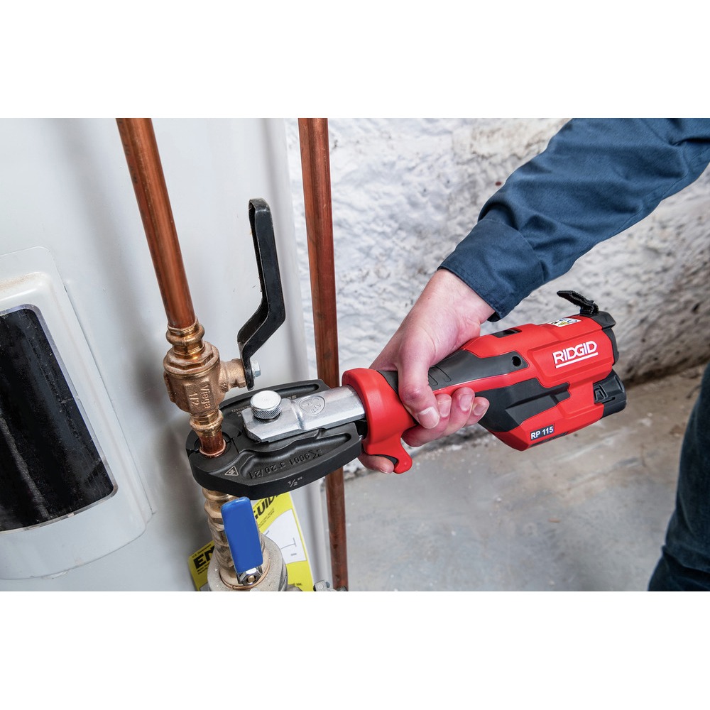 Ridgid RP 115 Lithium-Ion Cordless Mini Press Tool with ProPress Jaws ...