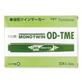 Permanent Markers | Tombow 56646 Mono Twin Fine/Broad Tips Bold Permanent Marker - Black (10/Box) image number 0