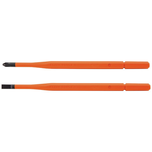 Klein Tools 13156 2-Piece Single-End Insulated Screwdriver Blade Set image number 0
