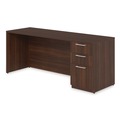 Office Desks & Workstations | Alera AE1NZK-S2472UF HRG 72 in. x 24 in. x 29 in. Seville Series Credenza with Right Pedestal - Mahogany image number 3