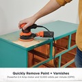 Palm Sanders | Black & Decker BDERO200AEV 2.4 Amp 5 in. Corded Random Orbit Sander image number 4