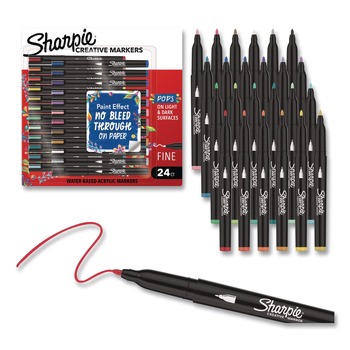 Sharpie Fine Tip Bullet Tip Creative Markers - Assorted (24/Pack)