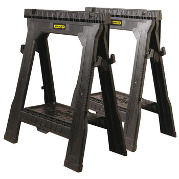 Stanley 2-Piece Portable 31 in. Folding Sawhorse Set