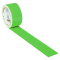 Packing Tapes | Duck 1265018 1.88 in. x 15 yards 3 in. Core Colored Duct Tape - Neon Green (1-Roll) image number 2