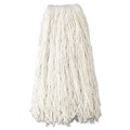Mops | Rubbermaid Commercial FGV41800WH00 12-Piece 24 oz. Economy Cut-End Rayon Mop Head with 1 in. Band (White) image number 3