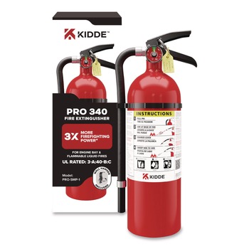 Kidde Pro-5MP Series Fire Extinguisher with Wall Hanger 3-A 40-B:C 5.5 lbs
