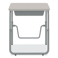 Office Furniture & Lighting | Safco 1222GR 27.75 in. x 19.75 in. x 22 in. to 30 in. AlphaBetter 2.0 Height-Adjustable Student Desk with Pendulum Bar and Book Box - Pebble Gray image number 6