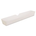 Food Trays, Containers, and Lids | SCT SCH 0711 10.25 in. x 1.5 in. x 1.25 in. Footlong Hot Dog Tray - White (500/Carton) image number 0