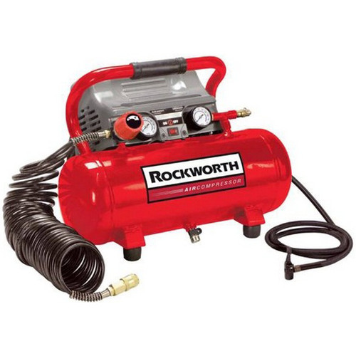 Portable Air Compressors | Factory Reconditioned Rockworth RW2G110DPNG 2 Gallon Oil-Free Hot Dog Air Compressor image number 0
