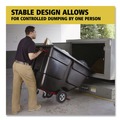 Trash Cans | Rubbermaid Commercial FG130400BLA 202 gal. 450 lbs. Capacity Plastic Rotomolded Tilt Truck - Black image number 10