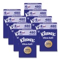 Cleaning & Janitorial Supplies | Kleenex 54316 Ultra Soft 3-Ply Facial Tissue - White (8/Carton) image number 0