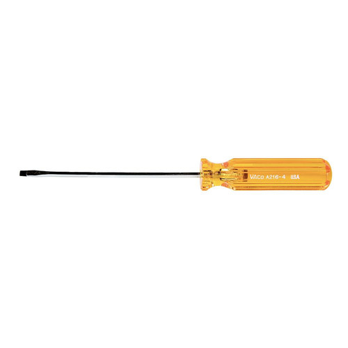 Klein Tools A216-4 1/8 in. Cabinet Tip 4 in. Round Shank Screwdriver image number 0