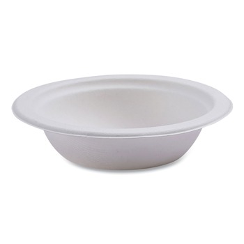 Eco-Products EP-BL12NFA 12 oz. Vanguard Renewable and Compostable Sugarcane Bowls - White (1000/Carton)