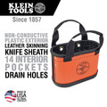 Klein Tools 5144HBS Hard Body Oval Bucket - Orange/ Black image number 1