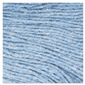 Mops | Boardwalk BWK503BLEA 5 in. Super Loop Cotton/Synthetic Fiber Wet Mop Head - Large, Blue image number 4