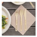 Cutlery | World Centric AS-BB-R Paper Fork/Knife/Spoon Bamboo Cutlery - Natural (24/Pack) image number 2