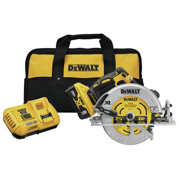 CIRCULAR SAWS | Dewalt DCS574W1 20V MAX XR POWER DETECT Brushless Lithium-Ion 7-1/4 in. Cordless Circular Saw Kit (8 Ah)